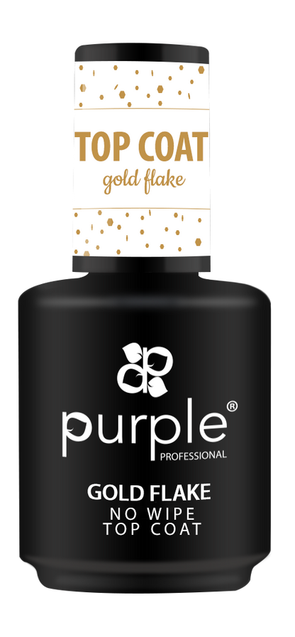 Gold Flake No Wipe Top Coat - Pipa Cosmetics Purple Professional®