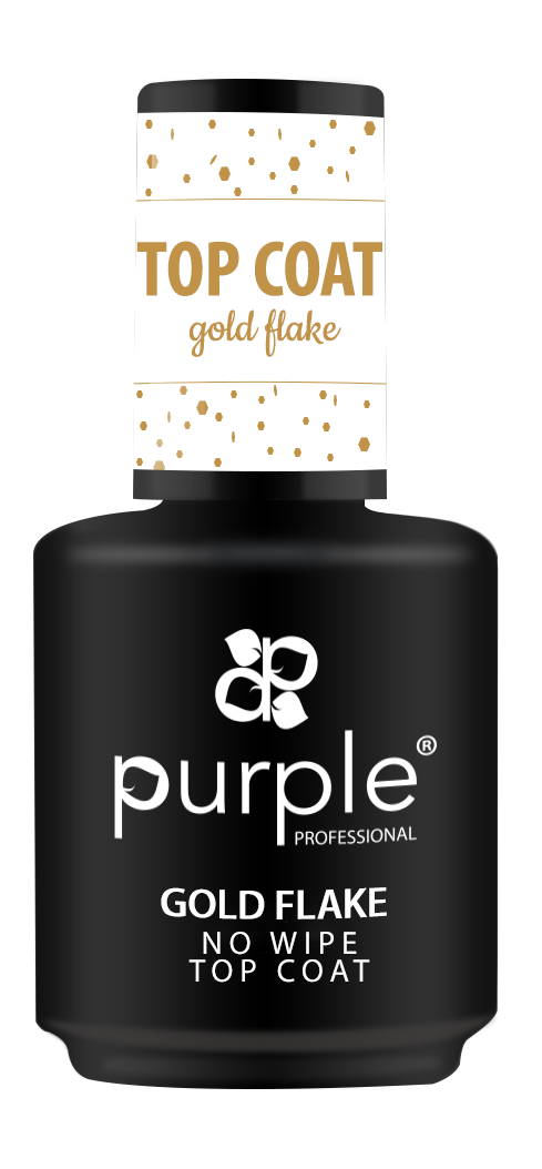 Gold Flake No Wipe Top Coat - Pipa Cosmetics Purple Professional®