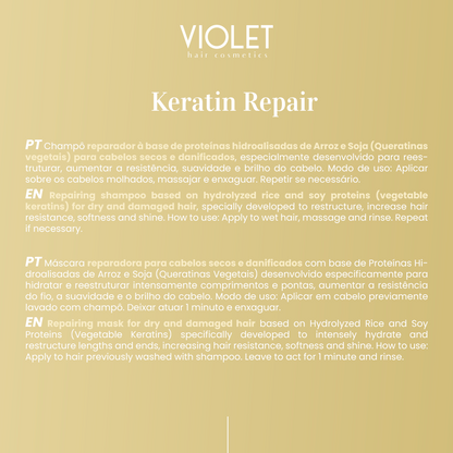 Hair Mask Keratin Repair - Pipa Cosmetics Violet Hair Cosmetics®