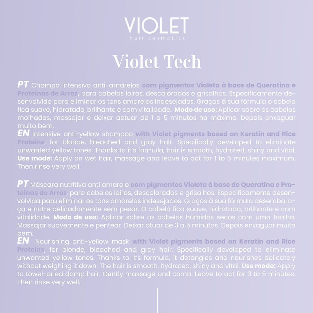 Hair Mask Violet Tech - Pipa Cosmetics Violet Hair Cosmetics®
