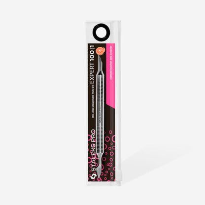 Hollow manicure pusher EXPERT 100 TYPE 1 (slanted pusher and cleaner) - Pipa Cosmetics Staleks Pro