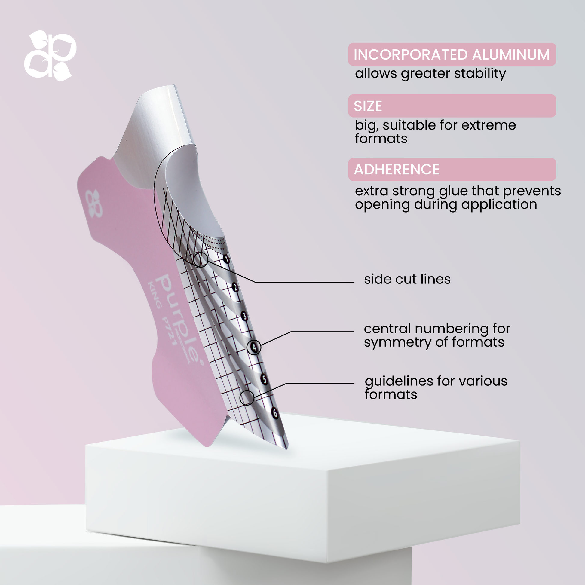 King Nail Forms - Pipa Cosmetics Purple Professional®