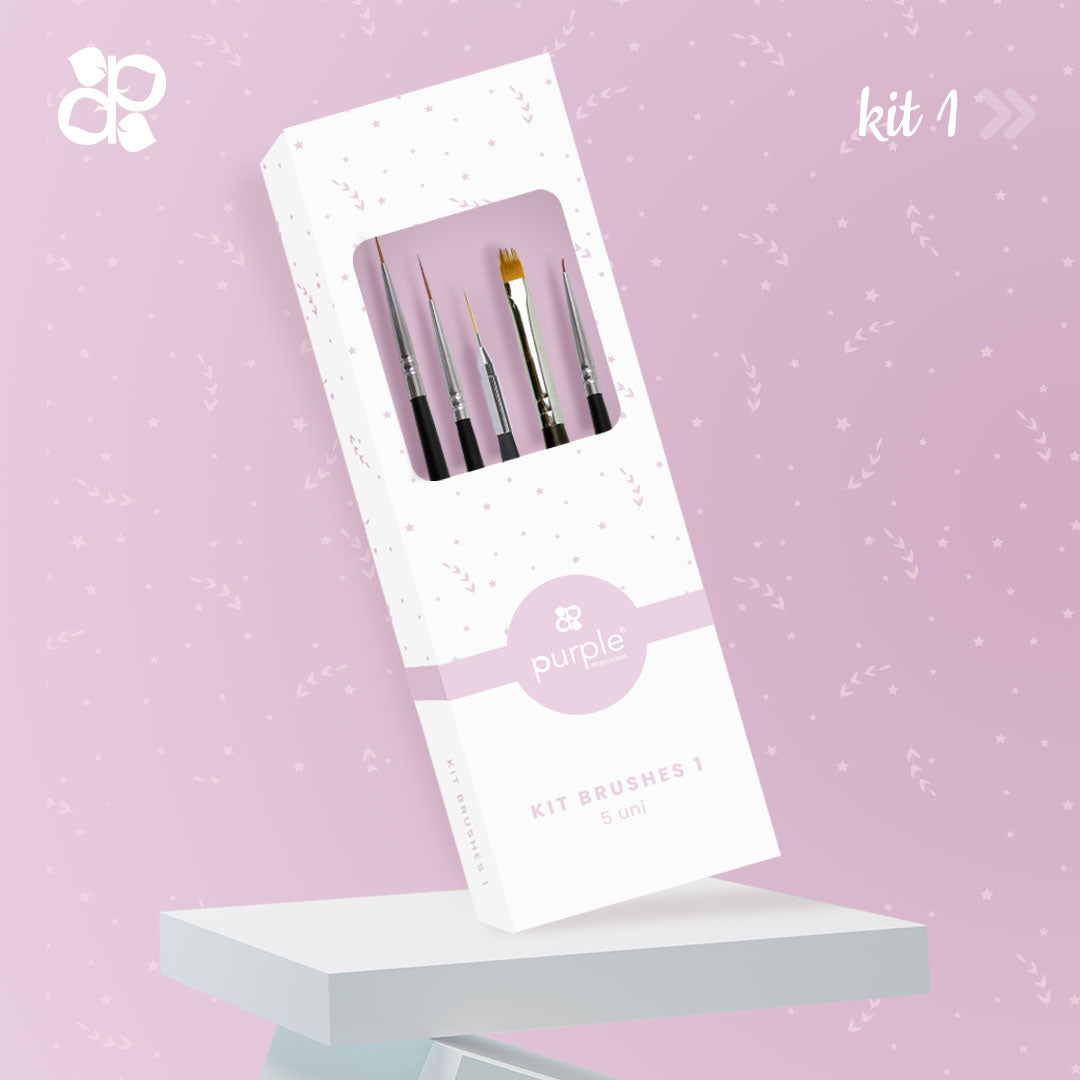 Kit Brushes 1 - Pipa Cosmetics Purple Professional®
