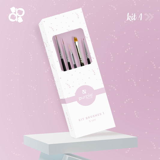 Kit Brushes 1 - Pipa Cosmetics Purple Professional®