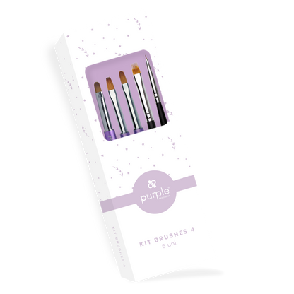Kit Brushes 4 - Pipa Cosmetics Purple Professional®