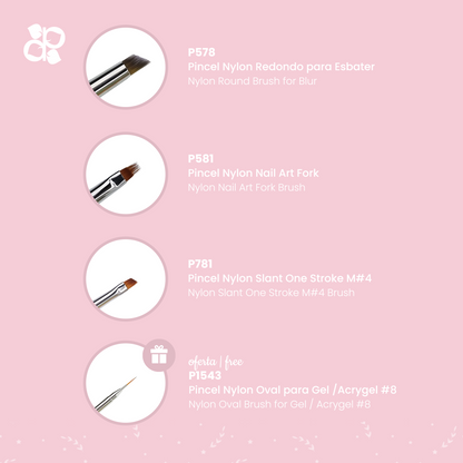 Kit Brushes 6 - Pipa Cosmetics Purple Professional®