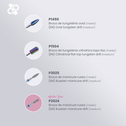 Kit Drills 1 - Pipa Cosmetics Purple Professional®