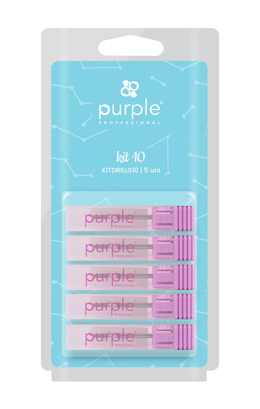 Kit Drills 10 - Pipa Cosmetics Purple Professional®