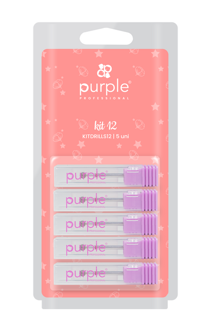 Kit Drills 12 - Pipa Cosmetics Purple Professional®