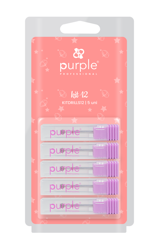 Kit Drills 12 - Pipa Cosmetics Purple Professional®