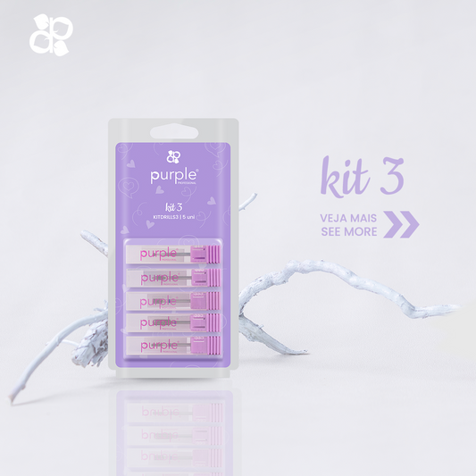 Kit Drills 3 - Pipa Cosmetics Purple Professional®