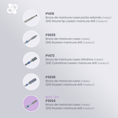 Kit Drills 3 - Pipa Cosmetics Purple Professional®