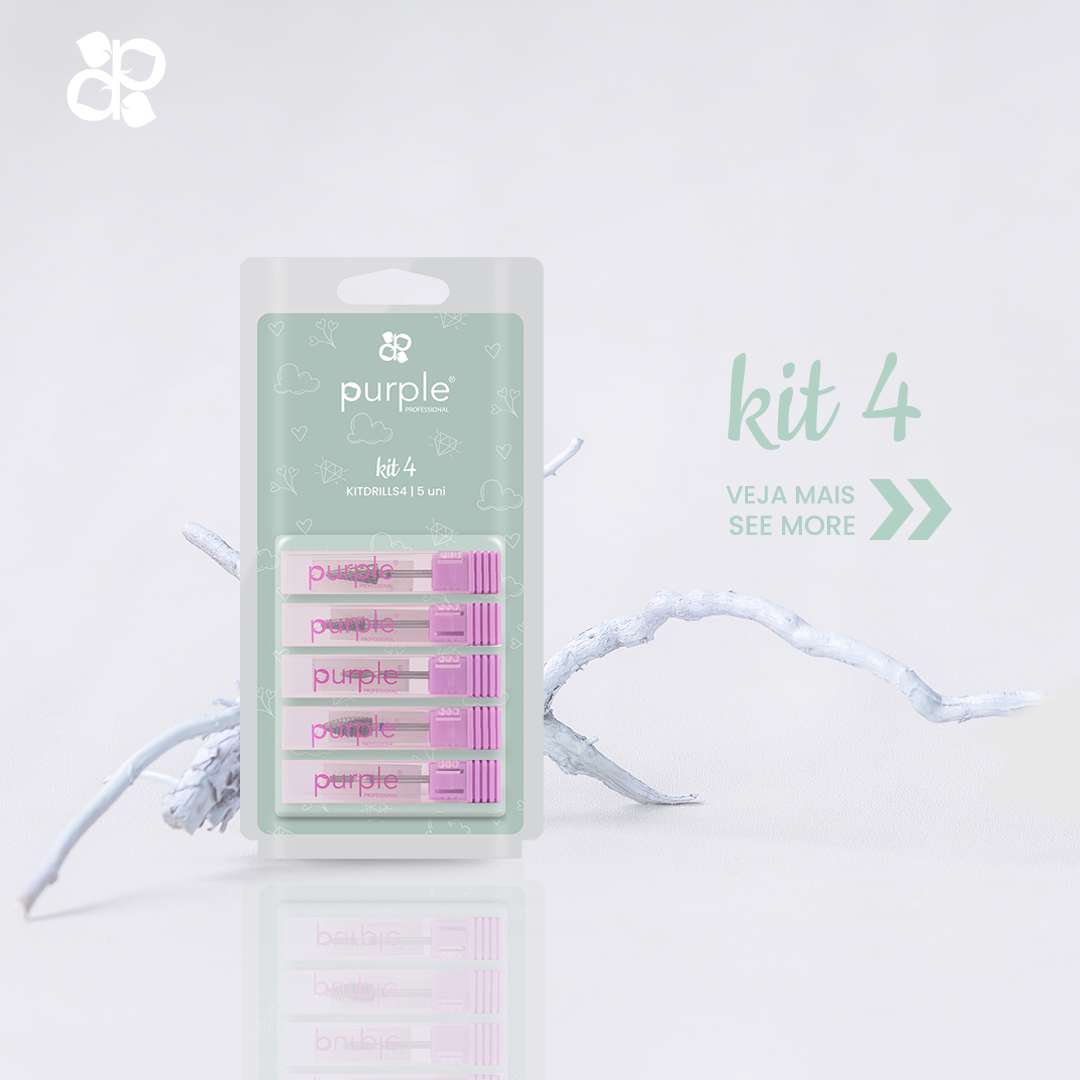 Kit Drills 4 - Pipa Cosmetics Purple Professional®