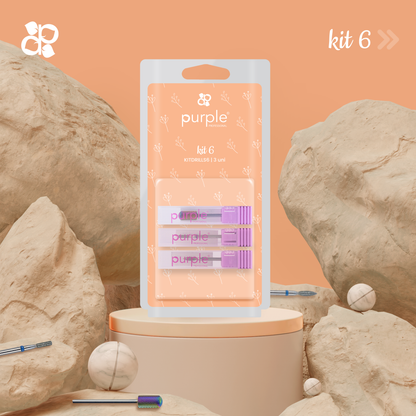Kit Drills 6 - Pipa Cosmetics Purple Professional®