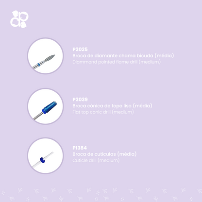 Kit Drills 8 - Pipa Cosmetics Purple Professional®