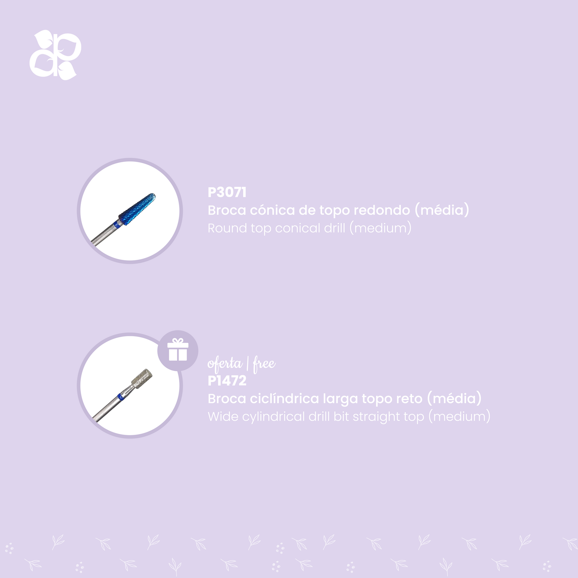 Kit Drills 8 - Pipa Cosmetics Purple Professional®
