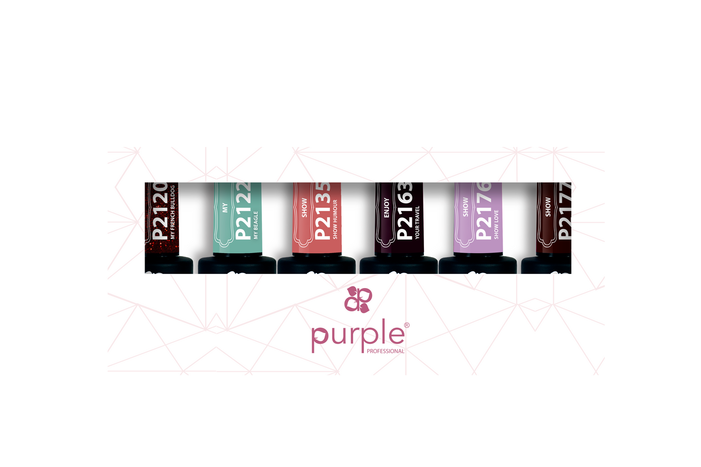Kit Gel Polish 5 - Pipa Cosmetics Purple Professional®