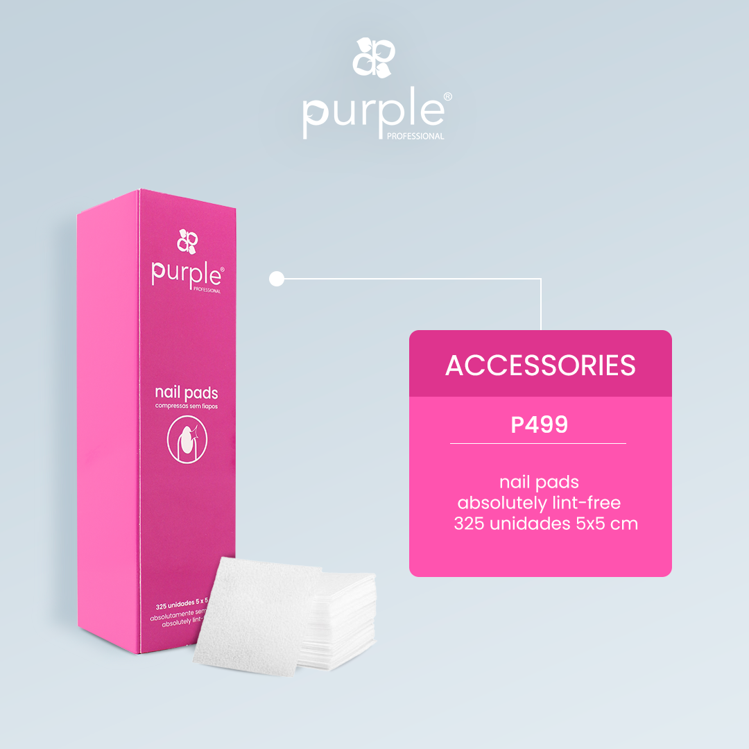 Lint Free Nail Pads - Pipa Cosmetics Purple Professional®