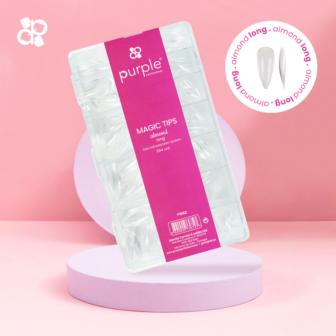Magic Tips Almond Long - Pipa Cosmetics Purple Professional®