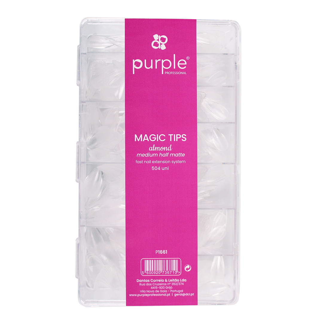 Magic Tips Almond Medium Half Matte - Pipa Cosmetics Purple Professional®