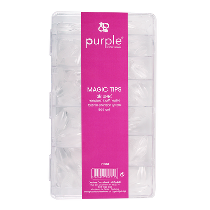 Magic Tips Almond Medium Half Matte - Pipa Cosmetics Purple Professional®