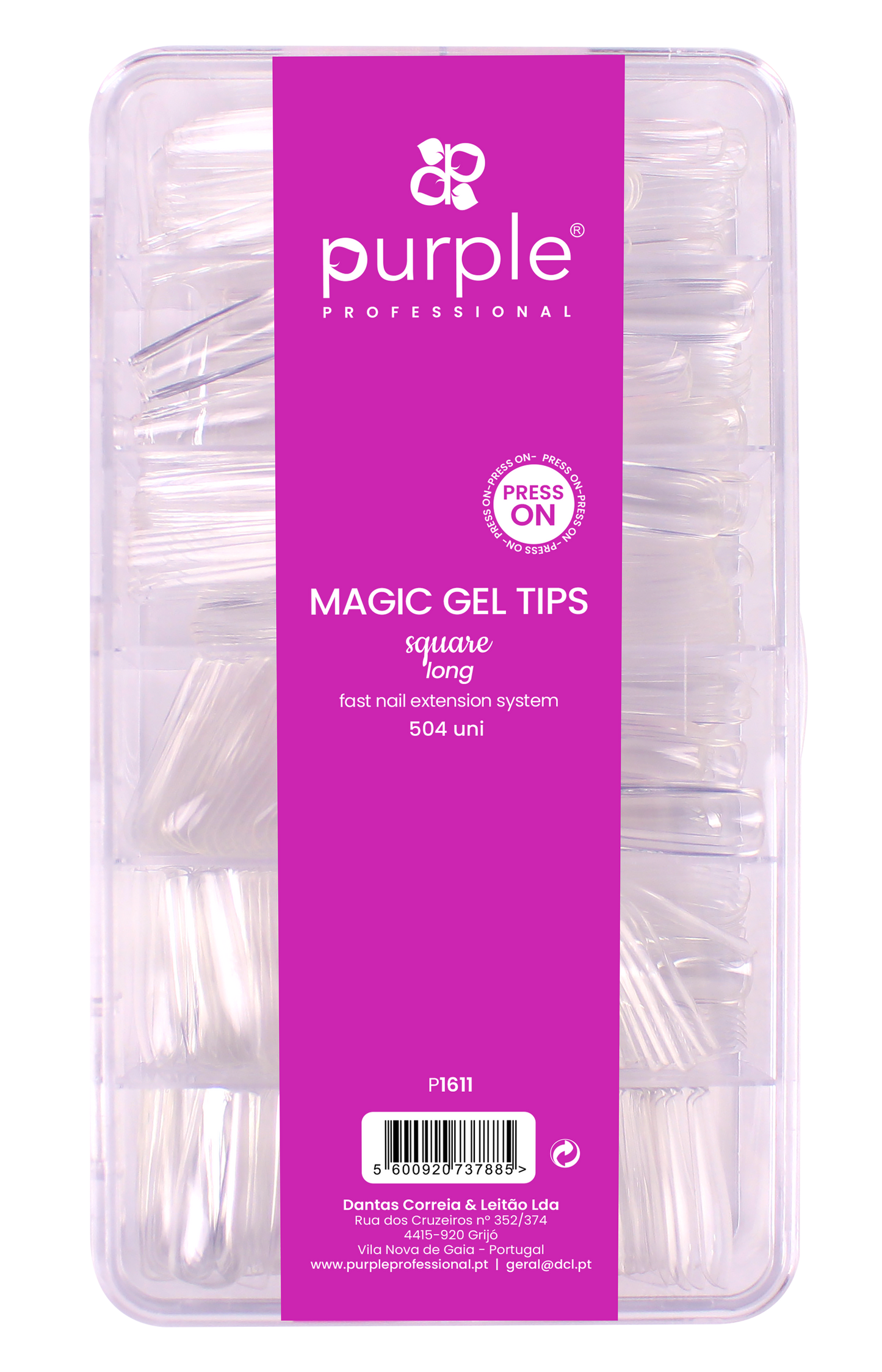 Magic Tips Square Long - Pipa Cosmetics Purple Professional®