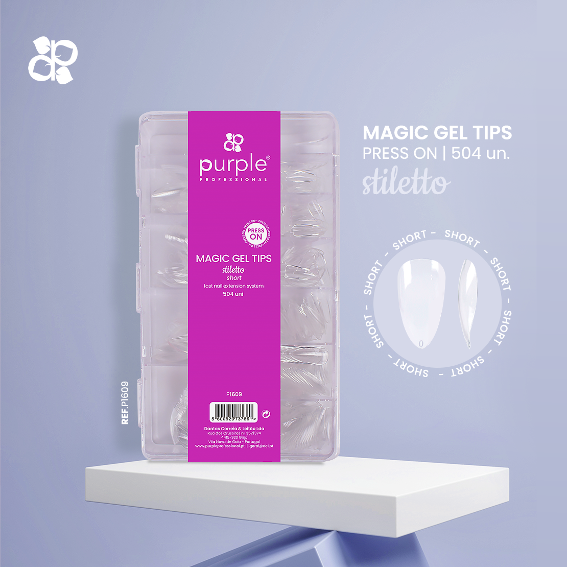 Magic Tips Stiletto Short - Pipa Cosmetics Purple Professional®