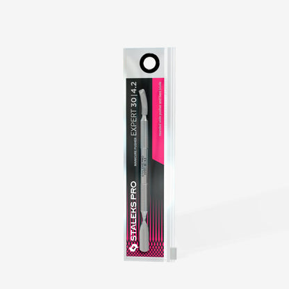 Manicure spatula (wide rounded pusher + curved spatula) Staleks Pro Expert 30 Type 4.2 - Pipa Cosmetics Staleks Pro