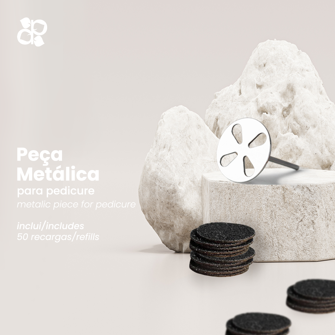 Metallic Base of Circular Adhesive Discs 15mm for Pedicure - Pipa Cosmetics Purple Professional® 