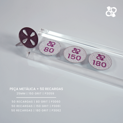 Metallic Base of Circular Adhesive Discs 15mm for Pedicure - Pipa Cosmetics Purple Professional®