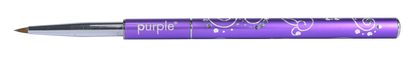 Mini Nail Art Plastiart And Acrylic Kolinsky Brush (metallic handle) - Pipa Cosmetics Purple Professional®