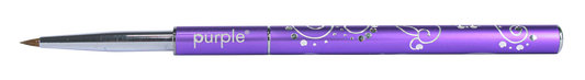 Mini Nail Art Plastiart And Acrylic Kolinsky Brush (metallic handle) - Pipa Cosmetics Purple Professional®