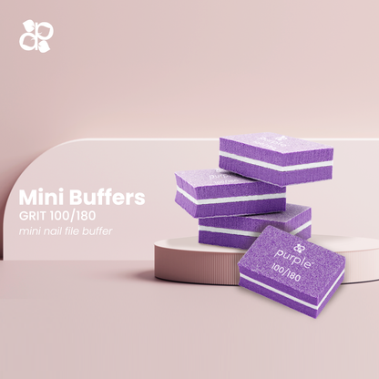 Mini Nail File Buffer 100/180 - Pipa Cosmetics Purple Professional®