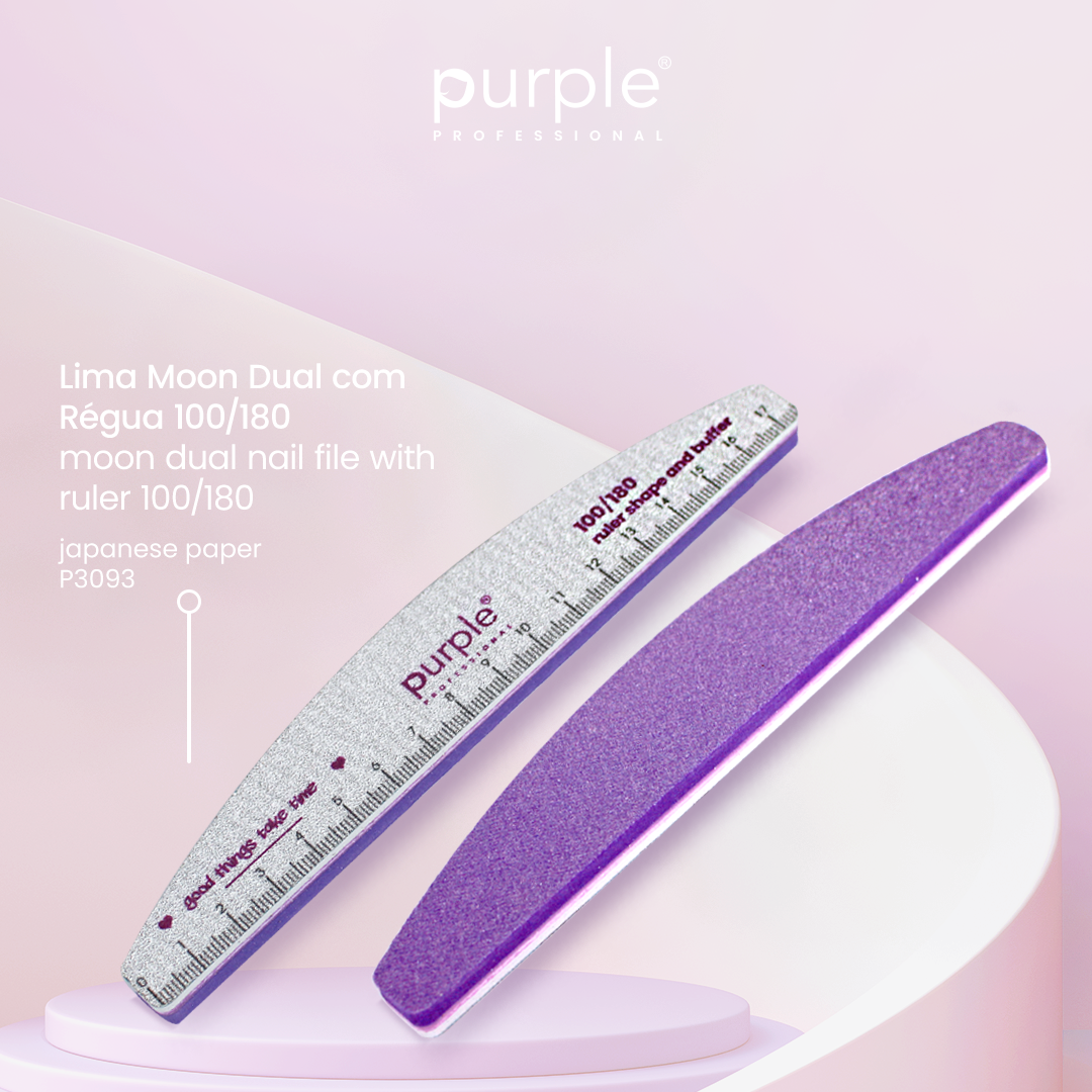 Dual Nail File Moon With Ruler 100/180
