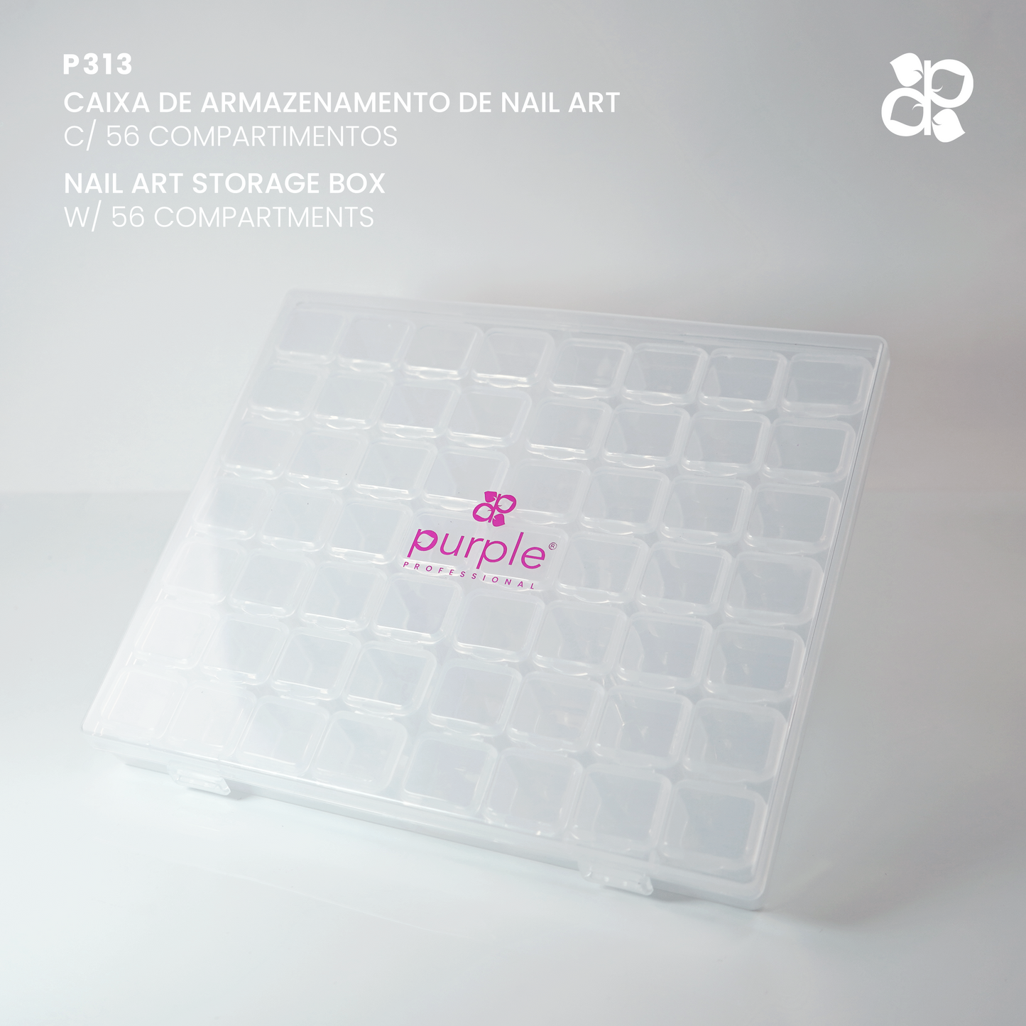 Nail Art Storage Box - Pipa Cosmetics Purple Professional®