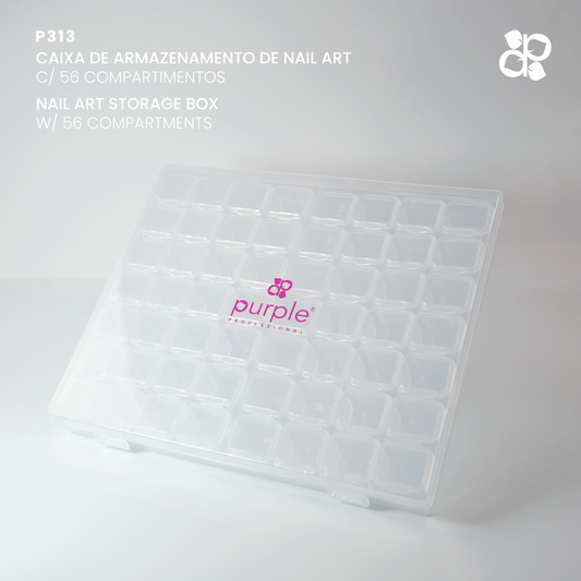 Nail Art Storage Box - Pipa Cosmetics Purple Professional®