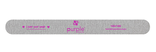 Nail File Fine Straight 100/180 Japanese Paper - Pipa Cosmetics Purple Professional®