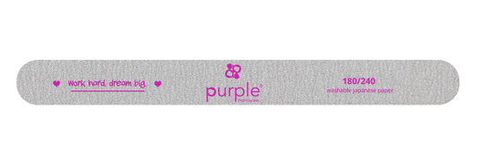 Nail File Fine Straight 180/240 Japanese Paper - Pipa Cosmetics Purple Professional®