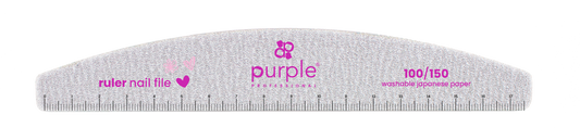Nail File Moon with Ruler 100/150 Japanese Paper - Pipa Cosmetics Purple Professional®