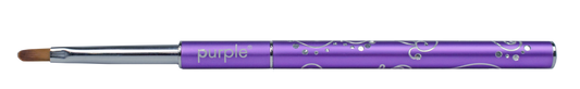 Nylon Gel Brush #2 Oval (metallic handle) - Pipa Cosmetics Purple Professional®