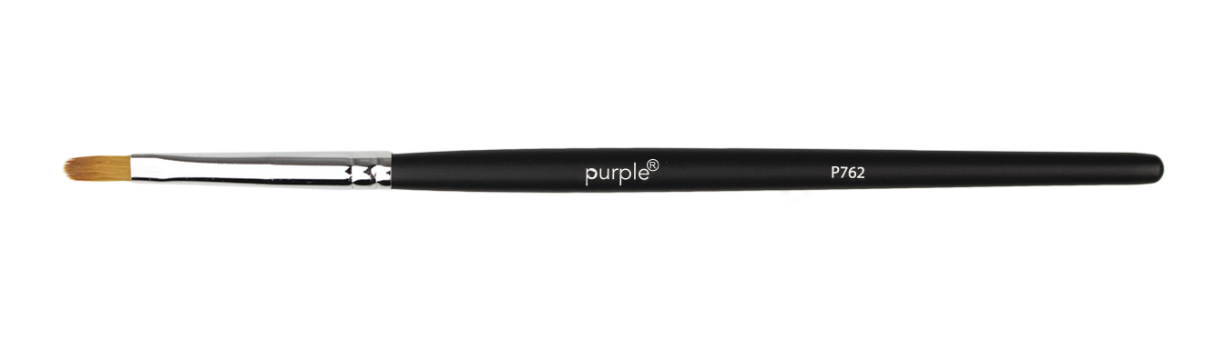 Nylon Gel Brush #2 Oval (wooden handle) - Pipa Cosmetics Purple Professional®