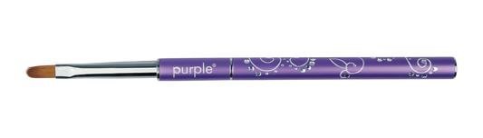 Nylon Gel Brush #4 Oval (metallic handle) - Pipa Cosmetics Purple Professional®