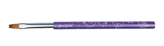 Nylon Gel Brush #6 Flat (metallic handle) - Pipa Cosmetics Purple Professional®