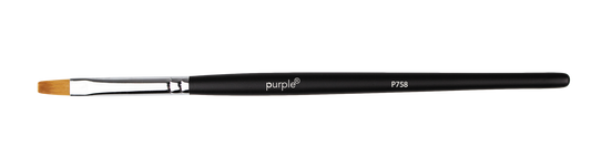 Nylon Gel Brush #6 Flat (wooden handle) - Pipa Cosmetics Purple Professional®