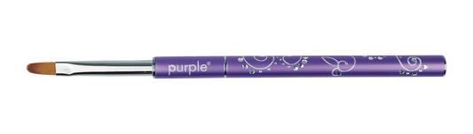 Nylon Gel Brush #6 Oval (metallic handle) - Pipa Cosmetics Purple Professional®
