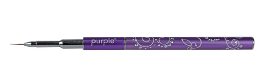 Nylon Micro Nail Art Brush #000 (metallic handle) - Pipa Cosmetics Purple Professional®