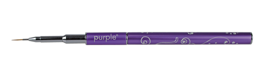 Nylon Nail Art Brush #00 (metallic handle) - Pipa Cosmetics Purple Professional®