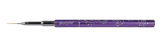 Nylon Nail Art Brush #000  (metallic handle) - Pipa Cosmetics Purple Professional®
