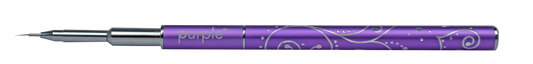 Nylon Nail Art Brush #000 (metallic handle) - Pipa Cosmetics Purple Professional®