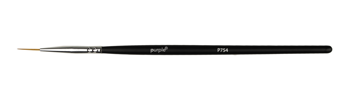 Nylon Nail Art Brush #000 (wooden handle) - Pipa Cosmetics Purple Professional®
